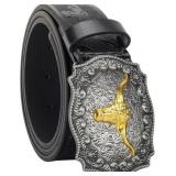 MEALAH FLORAL PU-LEATHER BULL BELT (25"-38")