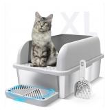 SUZZIPAWS ENCLOSED STAINLESS STEEL CAT LITTER BOX