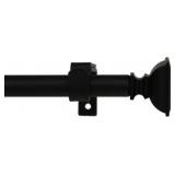 BLACK WINDOW CURTAIN ROD  5/8 X 84 -120