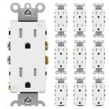 10 PACK BESTTEN 15 AMP DECORATOR WALL RECEPTACLE O