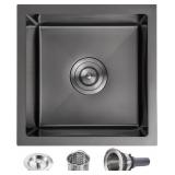 18 INCH UNDERMOUNT SINK  18 18 9  BLACK