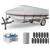 BOAT COVER 17-19FT  FITS V-HULL  GRAY