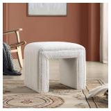 GET SET STYLE VANITY STOOL CHAIR BOUCLE OTTOMAN FO