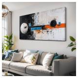 ABSTRACT SOLAR ECLIPSE CANVAS PRINTS 20"X40"