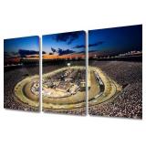 TUMOVO 3 PIECE NASCAR WALL ART 36" WX24 H