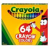 CRAYOLA CRAYON SET  3-5/8"  64/BX  ASSORTED