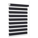 CORDLESS ZEBRA BLINDS FOR WINDOWS  BLACK 40X72IN