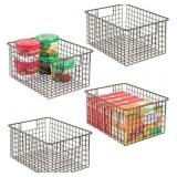 METAL WIRE ORGANIZER BASKET - 12" X 9" X 6"