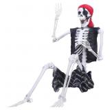 USED - 5.4FT HALLOWEEN LIFE SIZE PIRATE SKELETON