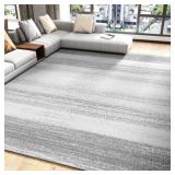 MODERN ABSTRACT AREA RUG 8X10 - NEUTRAL GREY