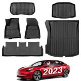 BASENOR 6PCS TESLA MODEL 3 FLOOR MATS FULL SET MAT