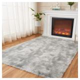 AMTOVO SHAG AREA RUGS FOR LIVING ROOM  8X10 TIE DY