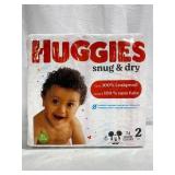 HUGGIES SNUG&DRY SIZE 2 DIAPERS  74 COUNT