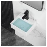 KARAMAG SMALL VESSEL SINK 13"X11" WALL MOUNT BATHR