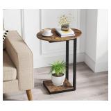 HOSFAIS C SHAPED SIDE TABLE 15.7X25.6IN