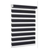 CORDLESS ZEBRA BLINDS FOR WINDOWS  BLACK 28 X