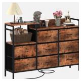 ABOXOO LARGE BEDROOM DRESSER WITH CHARGING STATION