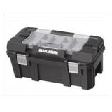 MAXIMUM HEAVY-DUTY PLASTIC TOOL BOX W/ REMOVABLE T