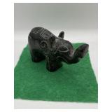 HAND CARVED SOAP STONE ASIAN ELEPHANT