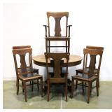 EMPIRE STYLE DINING TABLE SET (7)