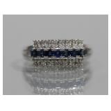 PLATINUM SAPPHIRE & DIAMOND RING