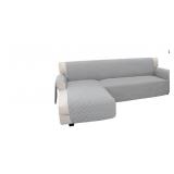 Small Sectional Couch Cover Light Grey