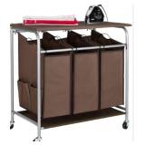 Jinamart Laundry Sorter Basket With Rolling Cart