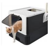 Foldable Cat Litter Box, Top Entry Kitty Litter