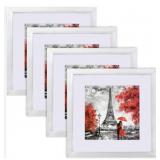 Beyahela 4 Pack Silver Picture Frames