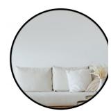 28-inch Metal Round Wall-mounted Mirror Frame,