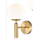 Laxy Glass Light 5.9-in W 1-light Brushed Gold