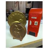 Canadian Mailbox, Loonie, & 1 Penny Bank