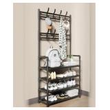 Coat Rack With Shoe Storage Hall Tree Coat Stand