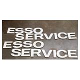 2 SETS OF "ESSO SERVICE" PLEXIGLASS LETTERS
