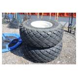 2 GOODYEAR TIRES WITH RIMS 13.6-16.1