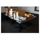 6 PEDISTAL FOLDING TABLES - CONTENTS NOT INCLUDED