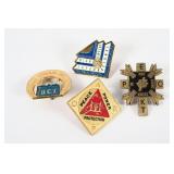 4 ASSORTED AUTOMOBILE BADGES