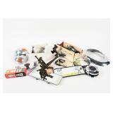 ASSORTED AUTO PARTS, REARVIEW MIRROR ATTACHMENTS,