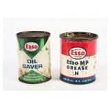 ESSO POUND GREASE CAN & OIL SAVER 15 OZ CAN