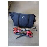 PAMPERED CHEF TOTE BAG & 2 FOLDING STOOLS