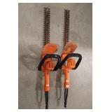 2 BLACK & DECKER ELECTRIC HEDGE TRIMMERS