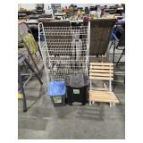 SHOE RACK, GARBAGE CAN, PET FOOD CONTAINER &CHILDS