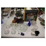 DEHYDRATOR, GLASS BOWL, CANDLE HOLDERS, VASE ETC