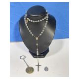 Rosary / Prayer Beads Together With A St.