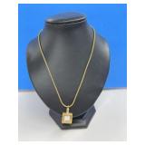 Gold-tone Necklace with Monet Pendant