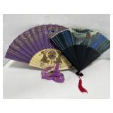 2 Folding Hand Fans