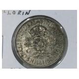 1943 2 Shilling Great Britain . Au