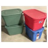 4 Storage Bins with Lids