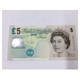 British 5 Pound Note 2000