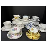 9 Teacups & Saucers